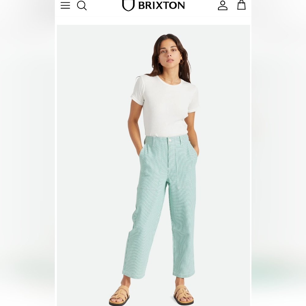 Brixton Vancouver utility pant. Leprechaun super high waisted straight leg. - Picture 1 of 14
